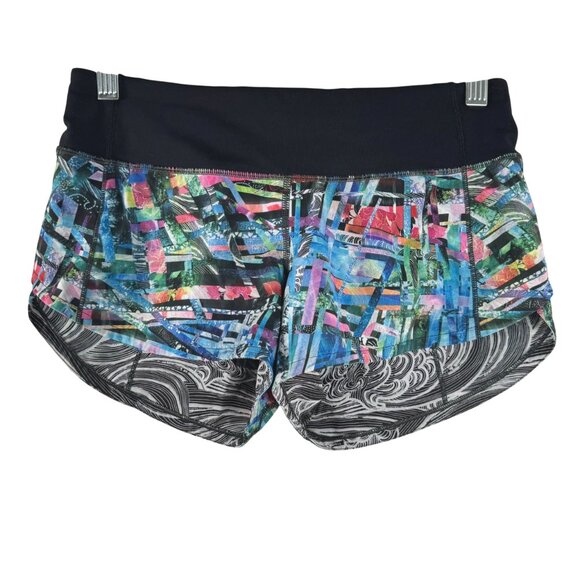 Lululemon Seawheeze Speed Up Shorts 2018 Size 2 Electric Beach Multi SS-1914